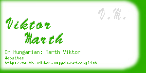 viktor marth business card